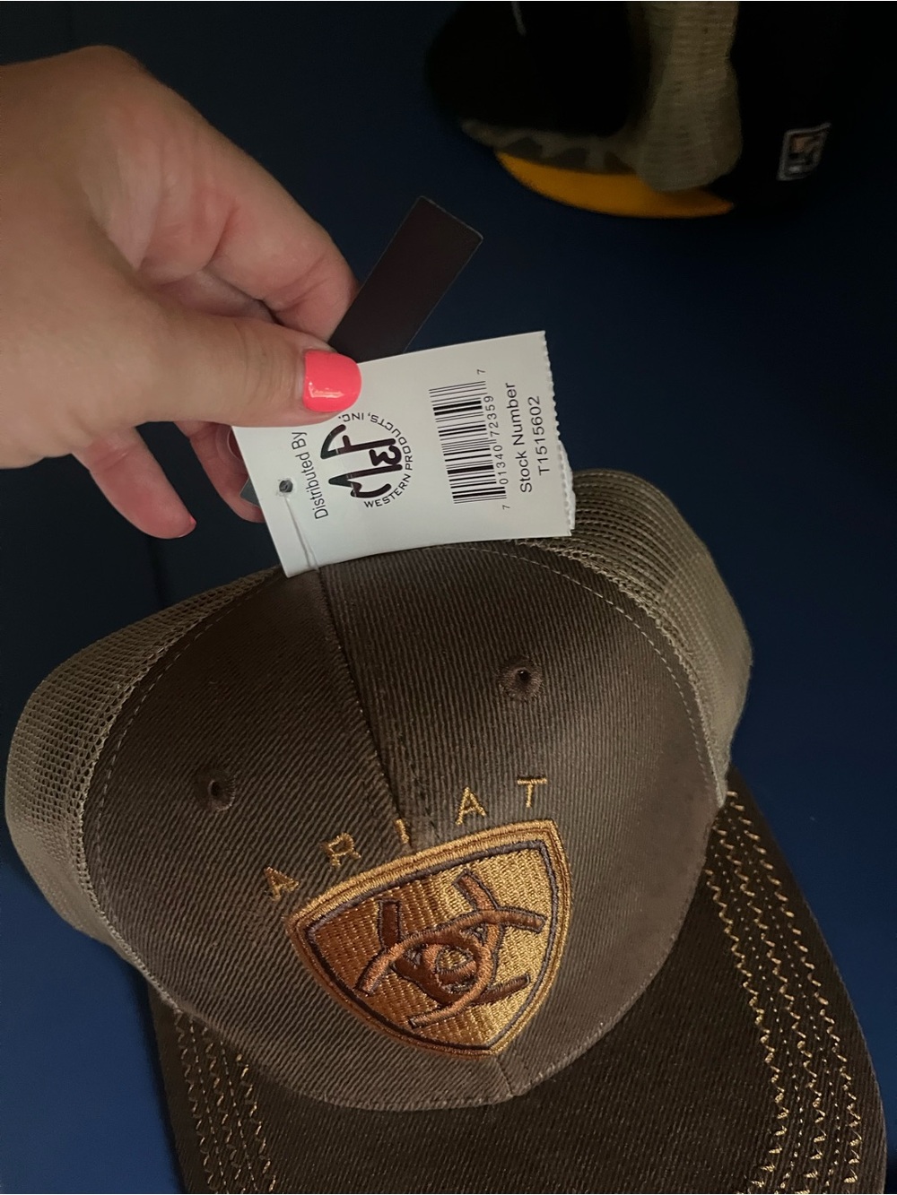 Ariat Brown Logo Embroidered Trucker Hat